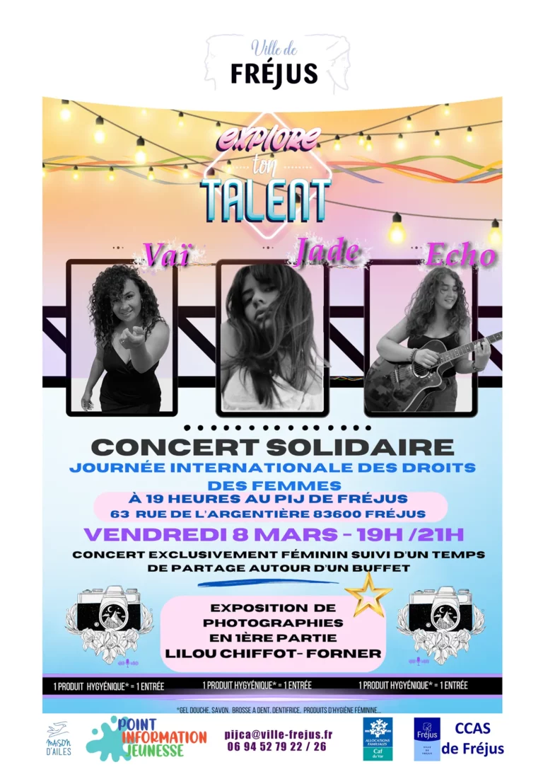 Explore ton Talent : Concert solidaire - Journée internationale des droits des femmes